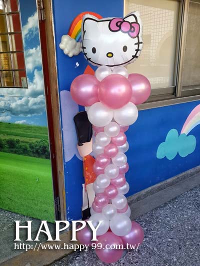 KITTY氣球柱