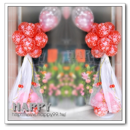 花花氣球柱
