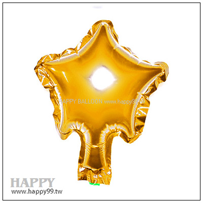 4吋星型素面鋁箔材料(金)