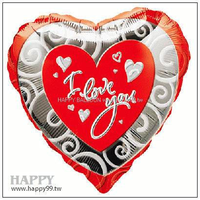 32吋 心型印 I LOVE YOU 