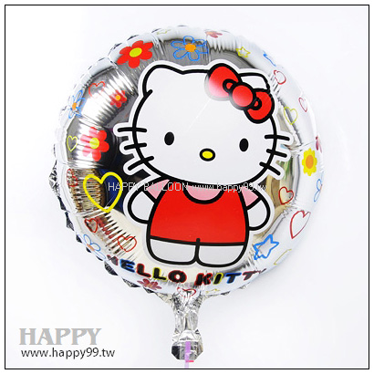 18吋銀色花花KITTY