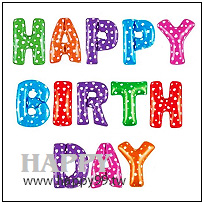 HAPPY BIRTHDAY彩色