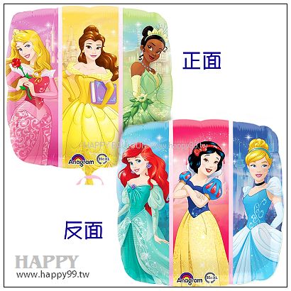 18吋方形 迪士尼公主